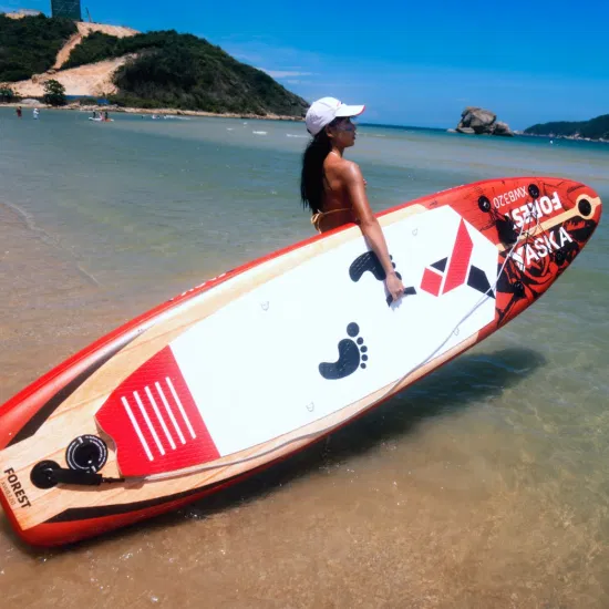 Tabla de surf inflable con impresión UV, venta al por mayor, venta al por mayor, en 10′ 6 pies de largo, 30′ ′ de ancho, 6′ ′ de espesor